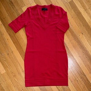 rag & bone Red V‑Neck Midi Dress